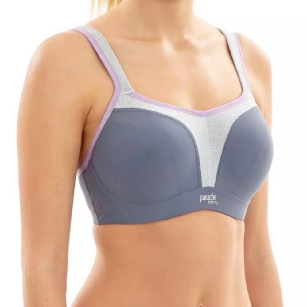 Panache sport 5021 active blue gray purple high impact wired sportsbra 40DD